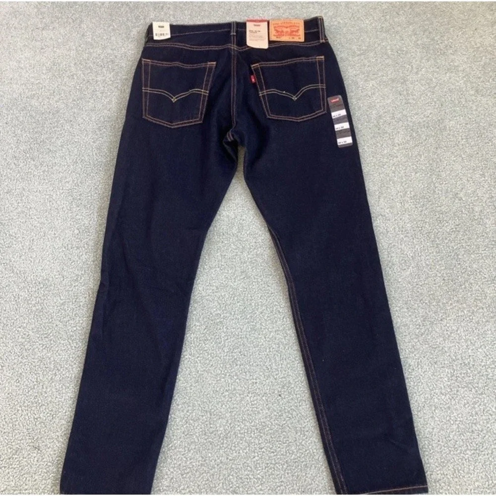 Levi 512 Slim Taper Jeans Mens 34X32 Blue Dark Wash Stretch Flex